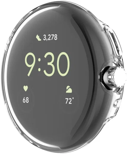 Google Pixel Watch 2 / Watch Pixel Hoesje Full Protect TPU Transparant afbeelding 4