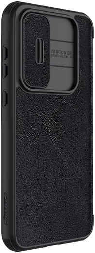 Nillkin Qin Leather Samsung Galaxy A35 Hoesje Book Case Zwart afbeelding 7