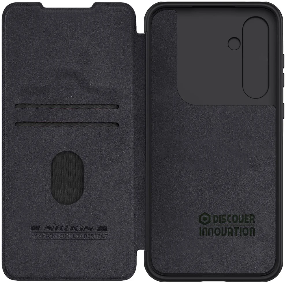 Nillkin Qin Leather Samsung Galaxy A35 Hoesje Book Case Zwart afbeelding 9