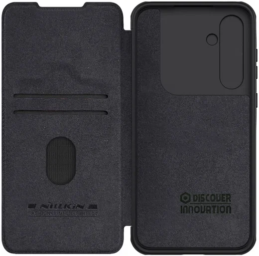 Nillkin Qin Leather Samsung Galaxy A35 Hoesje Book Case Zwart afbeelding 9