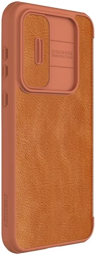 Nillkin Qin Leather Samsung Galaxy A35 Hoesje Book Case Bruin afbeelding 7