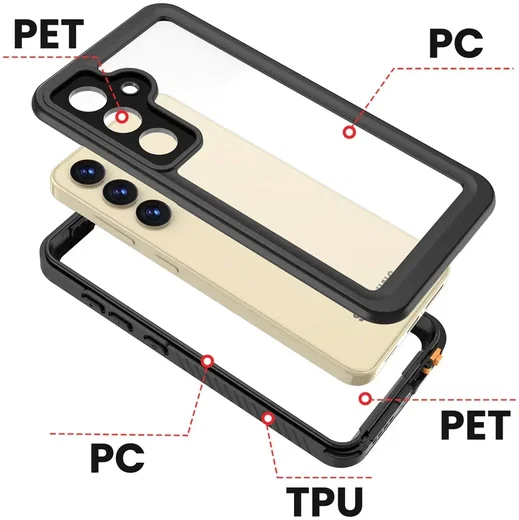 Armor-X Samsung Galaxy S24 Plus Waterdicht Hoesje Schokbestendig Zwart afbeelding 3