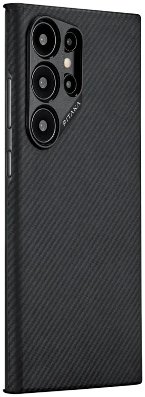 PITAKA MagEZ 4 Samsung Galaxy S24 Ultra Hoesje 600D Dun MagSafe Zwart afbeelding 2