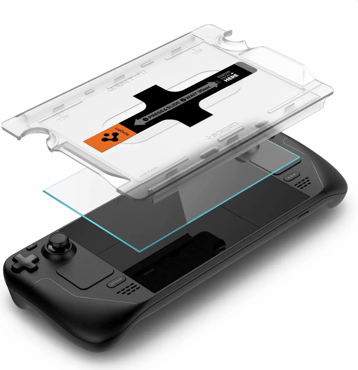 Spigen EZ Fit GLAS.tR Steam Deck OLED (2023) / Deck LCD (2022) Screen Protector afbeelding 2