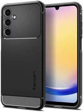 Spigen Rugged Armor Samsung Galaxy A25 Hoesje Back Cover Zwart
