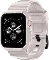 Spigen Rugged Armor Pro - Apple Watch 45MM / 44MM Hoesje en Bandje - Beige afbeelding