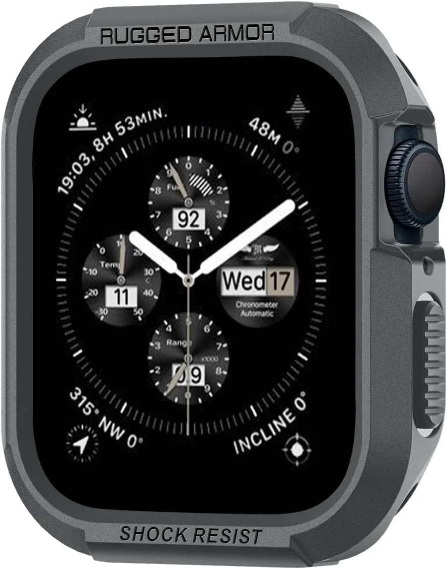 Spigen Rugged Armor - Apple Watch 45MM / 44MM Hoesje - Full Protect - Grijs afbeelding 1