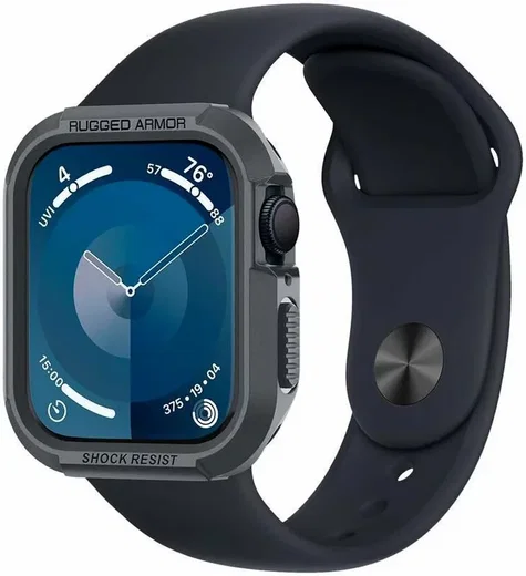 Spigen Rugged Armor - Apple Watch 45MM / 44MM Hoesje - Full Protect - Grijs afbeelding 2