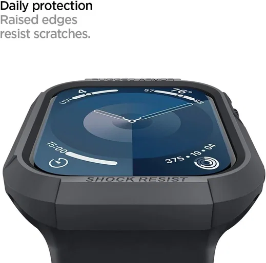 Spigen Rugged Armor - Apple Watch 45MM / 44MM Hoesje - Full Protect - Grijs afbeelding 4
