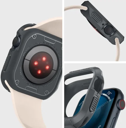 Spigen Rugged Armor - Apple Watch 45MM / 44MM Hoesje - Full Protect - Grijs afbeelding 7