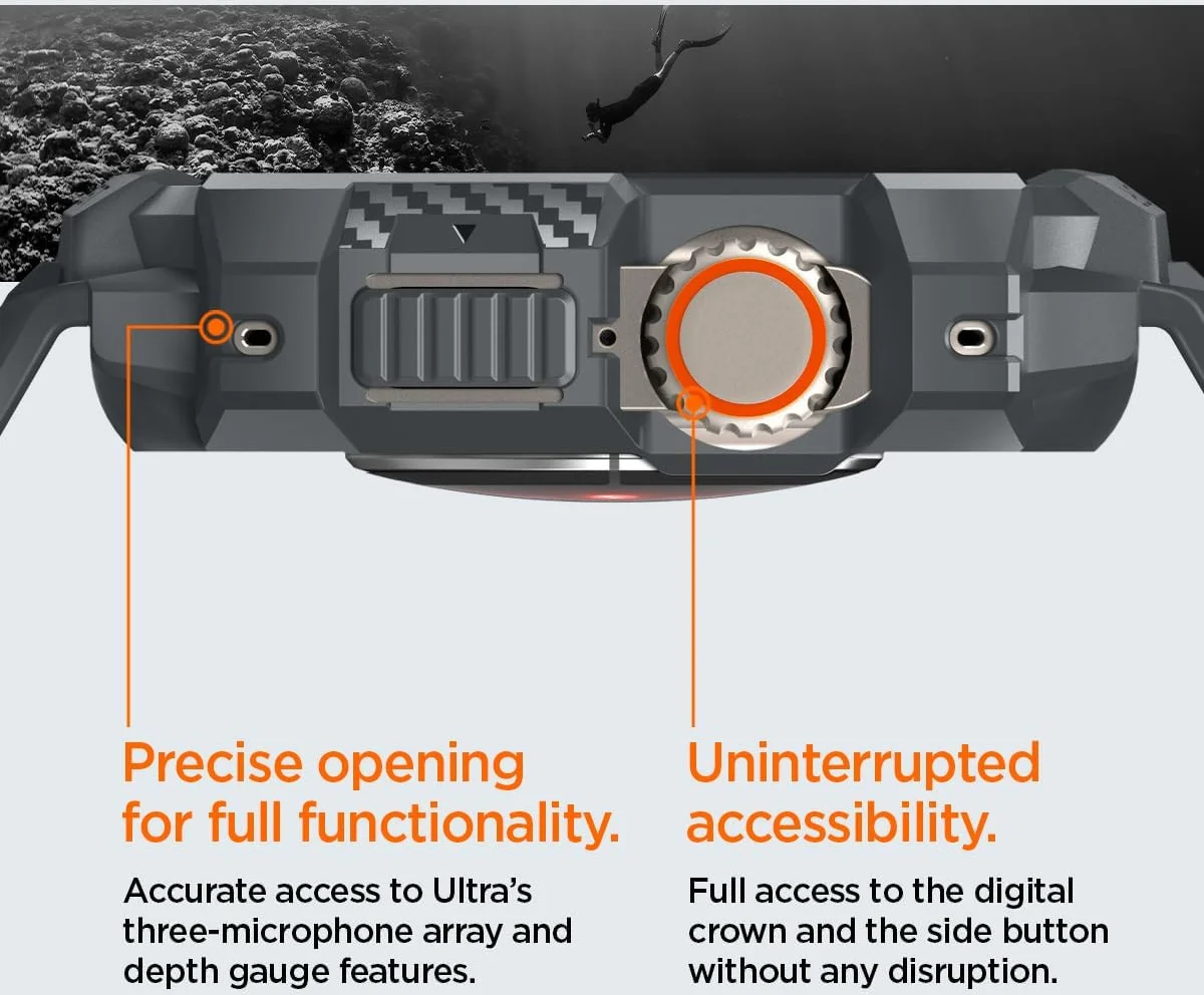 Spigen Rugged Armor - Apple Watch Ultra 3/2/1 - Hoesje en Bandje - Grijs afbeelding 7