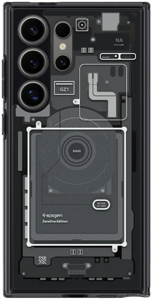 Spigen Ultra Hybrid Zero One Samsung Galaxy S24 Ultra Hoesje Zwart afbeelding 2