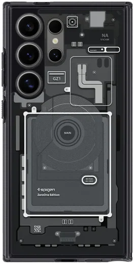 Spigen Ultra Hybrid Zero One Samsung Galaxy S24 Ultra Hoesje Zwart afbeelding 2