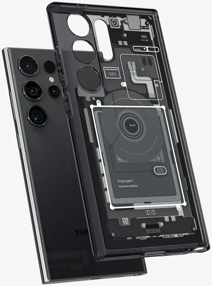 Spigen Ultra Hybrid Zero One Samsung Galaxy S24 Ultra Hoesje Zwart afbeelding 3