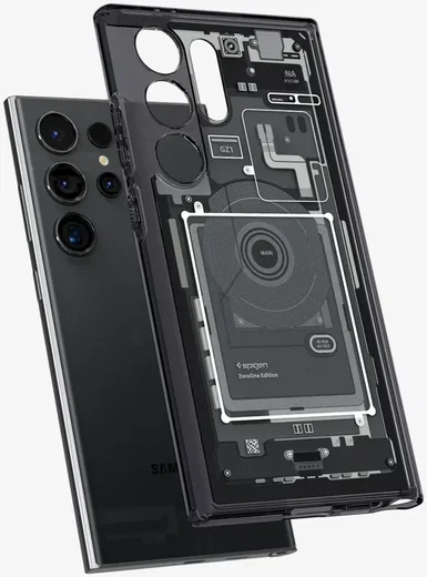 Spigen Ultra Hybrid Zero One Samsung Galaxy S24 Ultra Hoesje Zwart afbeelding 3