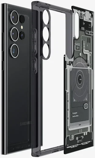 Spigen Ultra Hybrid Zero One Samsung Galaxy S24 Ultra Hoesje Zwart afbeelding 4