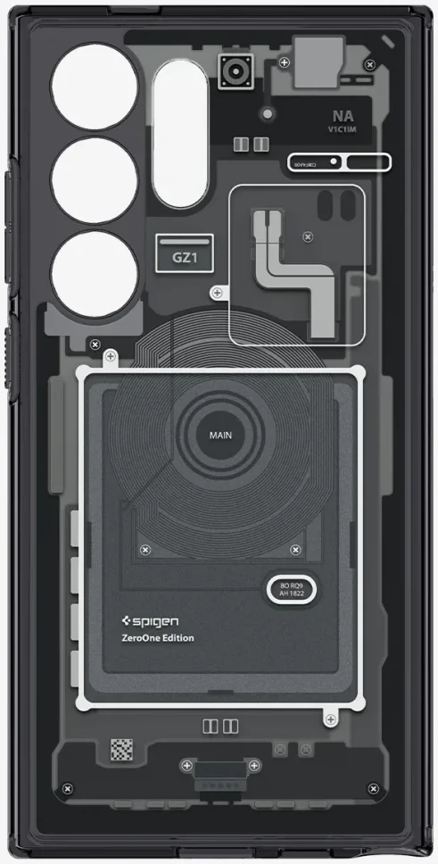 Spigen Ultra Hybrid Zero One Samsung Galaxy S24 Ultra Hoesje Zwart afbeelding 7
