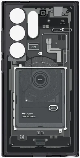 Spigen Ultra Hybrid Zero One Samsung Galaxy S24 Ultra Hoesje Zwart afbeelding 7