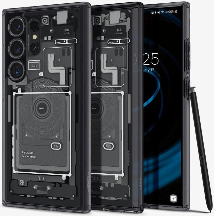 Spigen Ultra Hybrid Zero One Samsung Galaxy S24 Ultra Hoesje Zwart afbeelding 1