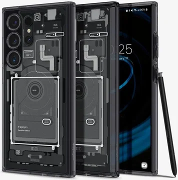 Spigen Ultra Hybrid Zero One Samsung Galaxy S24 Ultra Hoesje Zwart