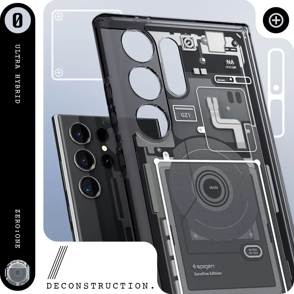 Spigen Ultra Hybrid Zero One Samsung Galaxy S24 Ultra Hoesje Zwart afbeelding 16