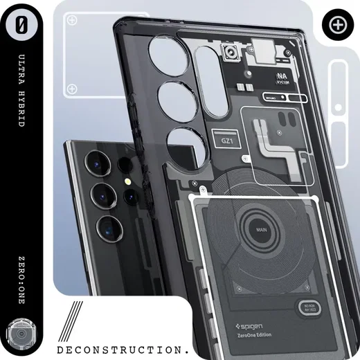 Spigen Ultra Hybrid Zero One Samsung Galaxy S24 Ultra Hoesje Zwart afbeelding 16