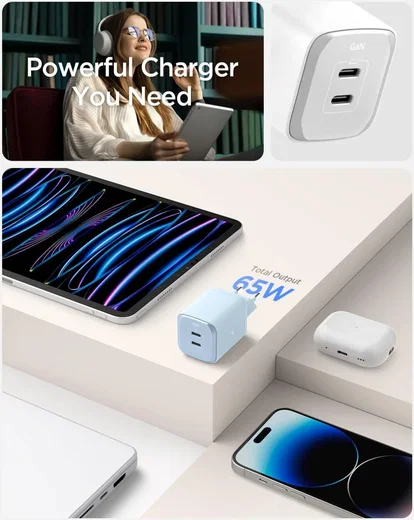 Spigen ArcStation Pro GaN Snellader Power Delivery USB-C 65W Wit afbeelding 2