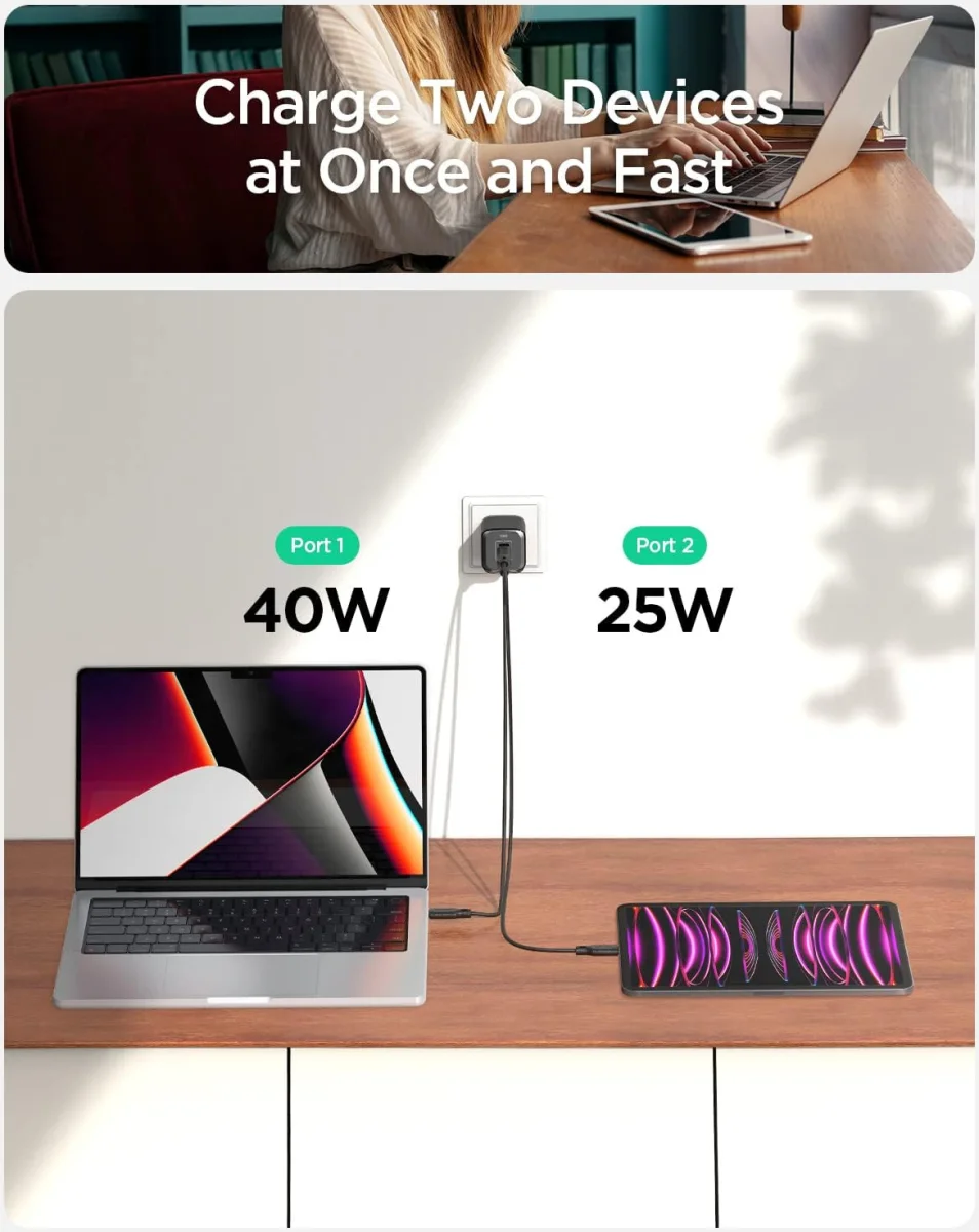 Spigen ArcStation Pro GaN Snellader Power Delivery USB-C 65W Wit afbeelding 3