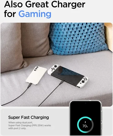 Spigen ArcStation Pro GaN Snellader Power Delivery USB-C 65W Wit afbeelding 6