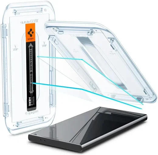 Spigen EZ Fit GLAS.tR Samsung Galaxy S24 Ultra Screen Protector 2-Pack afbeelding 11