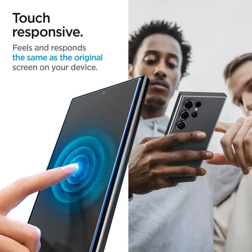 Spigen EZ Fit GLAS.tR Samsung Galaxy S24 Ultra Screen Protector 2-Pack afbeelding 4