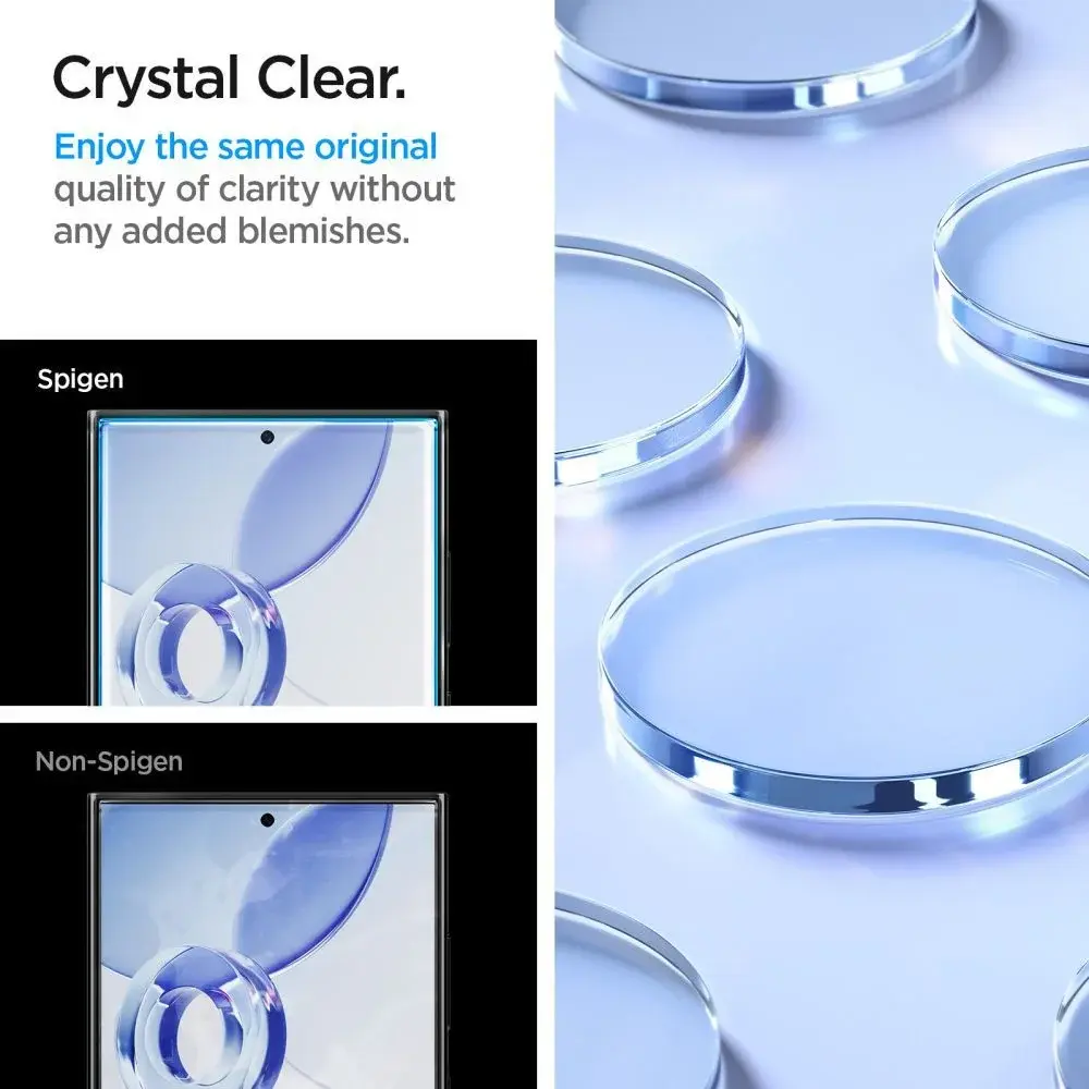 Spigen EZ Fit GLAS.tR Samsung Galaxy S24 Ultra Screen Protector 2-Pack afbeelding 6