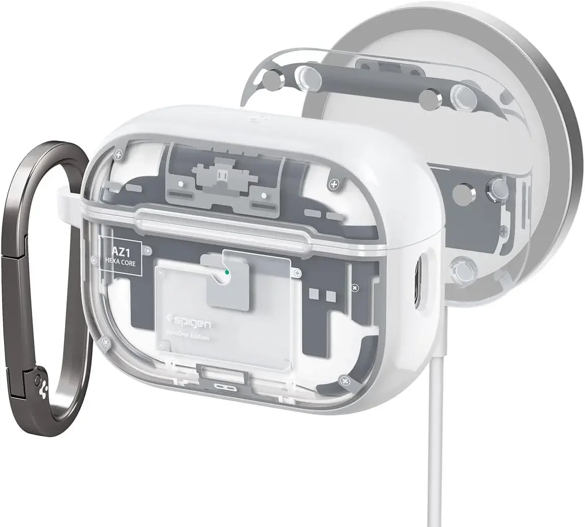 Spigen Ultra Hybrid MagFit AirPods Pro 1/2 Hoesje Zero One Wit afbeelding 1