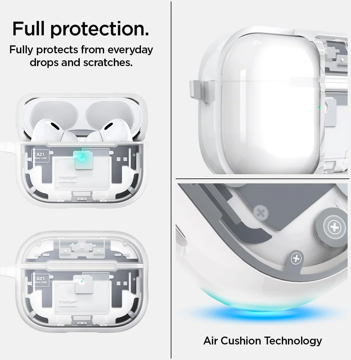 Spigen Ultra Hybrid MagFit AirPods Pro 1/2 Hoesje Zero One Wit afbeelding 4