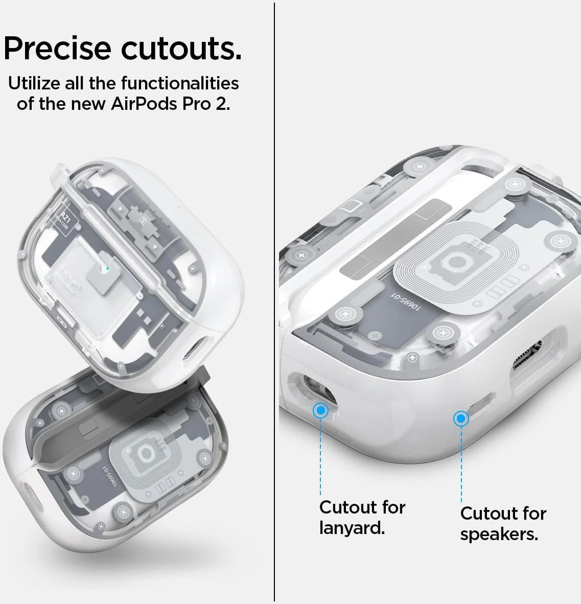 Spigen Ultra Hybrid MagFit AirPods Pro 1/2 Hoesje Zero One Wit afbeelding 6