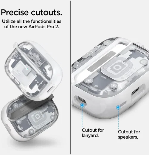 Spigen Ultra Hybrid MagFit AirPods Pro 1/2 Hoesje Zero One Wit afbeelding 6