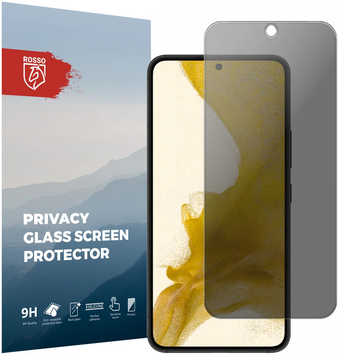 Rosso Samsung Galaxy S22 9H Tempered Glass Screen Protector Privacy afbeelding 1