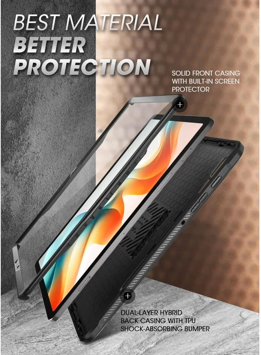 SUPCASE UB Pro Samsung Galaxy Tab S9 FE Plus Hoes Full Protect Zwart afbeelding 4