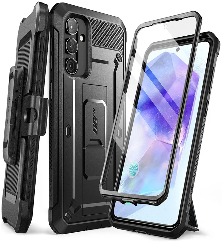 SUPCASE UB Pro Samsung Galaxy A55 Hoesje Full Protect Kickstand Zwart afbeelding 1