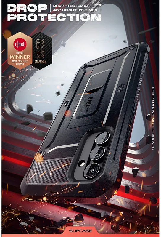 SUPCASE UB Pro Samsung Galaxy A55 Hoesje Full Protect Kickstand Zwart afbeelding 3