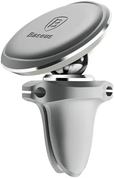 Baseus Magnetische Ventilatierooster Auto Telefoon Houder Zilver