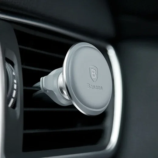 Baseus Magnetische Ventilatierooster Auto Telefoon Houder Zilver afbeelding 4