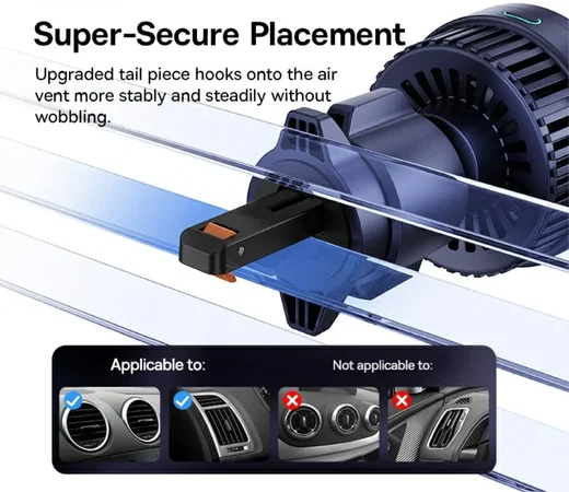 Baseus MagPro Ventilatierooster Telefoonhouder Auto met MagSafe Opladen 15W afbeelding 5