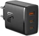 Baseus Cube Pro Trio Power Adapter 2x USB-C / USB-A 65W Zwart