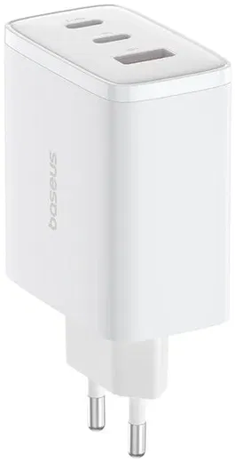 Baseus Cube Pro Trio Power Adapter 2x USB-C / USB-A 65W Wit afbeelding 17