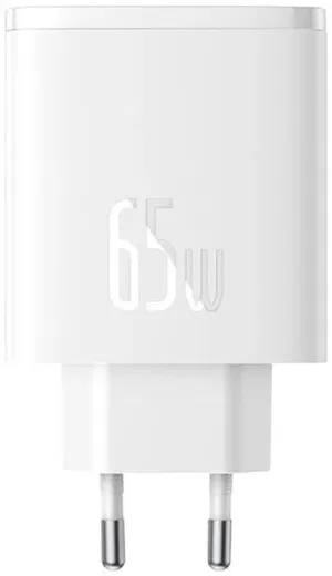 Baseus Cube Pro Trio Power Adapter 2x USB-C / USB-A 65W Wit afbeelding 2