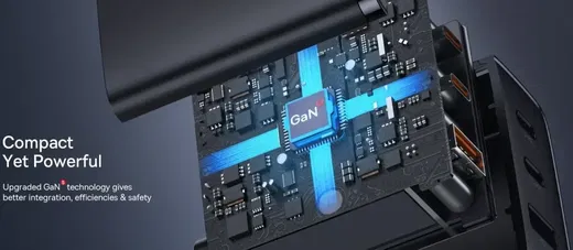 Baseus Cube Pro Trio Power Adapter 2x USB-C / USB-A 65W Wit afbeelding 7