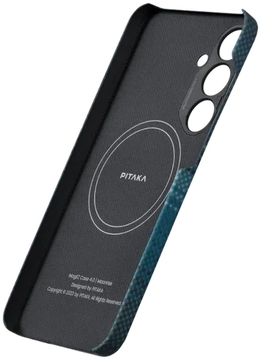 PITAKA MagEZ 4 Samsung Galaxy S24 Hoesje 600D Ultra Dun MagSafe Blauw afbeelding 5