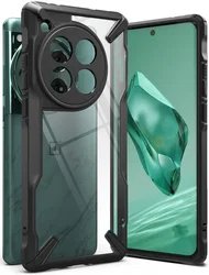 Ringke Fusion X OnePlus 12 Hoesje Back Cover Transparant Zwart afbeelding