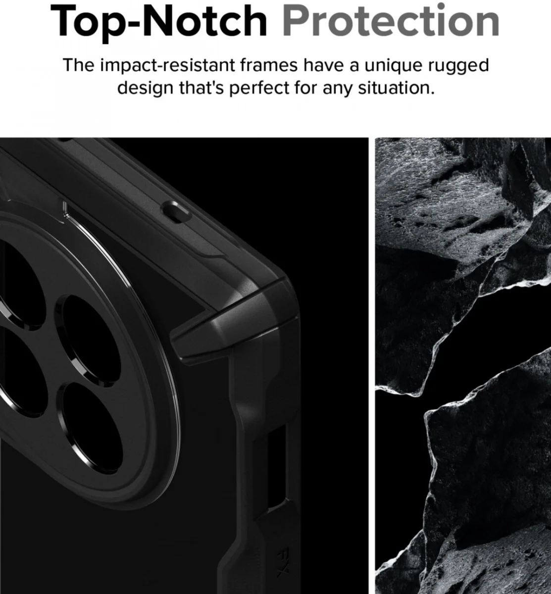 Ringke Fusion X OnePlus 12 Hoesje Back Cover Transparant Zwart afbeelding 8